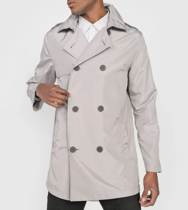 Casaco Alongado Trench Coat Ellus Cinza