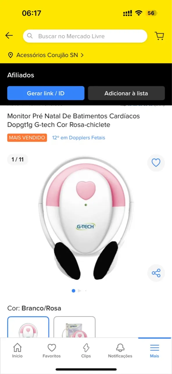 Monitor Pré Natal de Batimentos Cardíacos G-tech