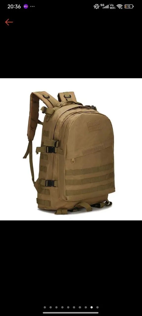 Mochila Tática Militar - Bege