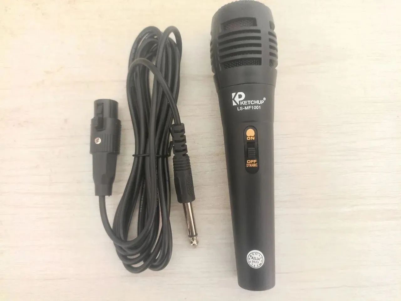 Microfone Dinâmico com Fio Ketchup LS-MF1001 - Foto 2
