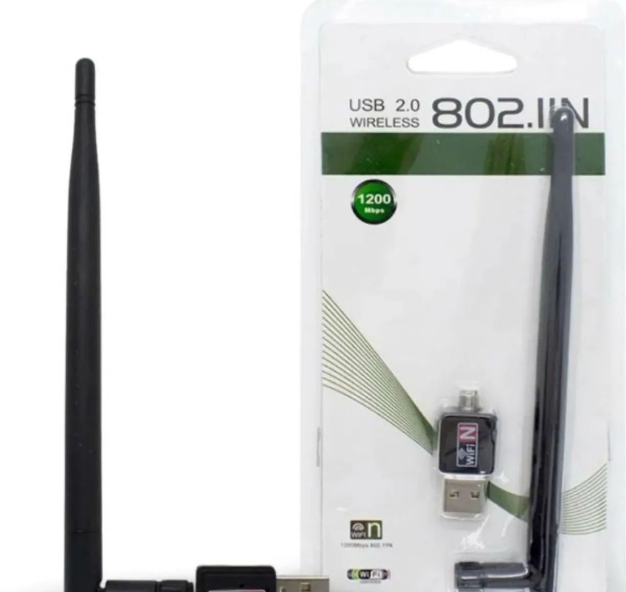 Adaptador USB Wi-Fi 1200Mbps 802.11n