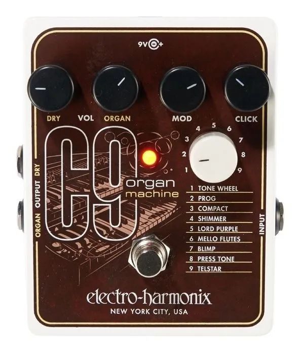 Pedal Sintetizador Organ Machine para Guitarra EHX C9 - NOVÍSSIMO - INCRÍVEL!