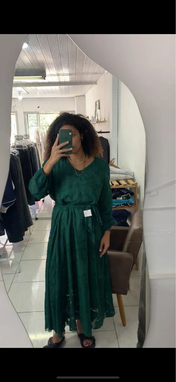 Vestido verde longo - Foto 2