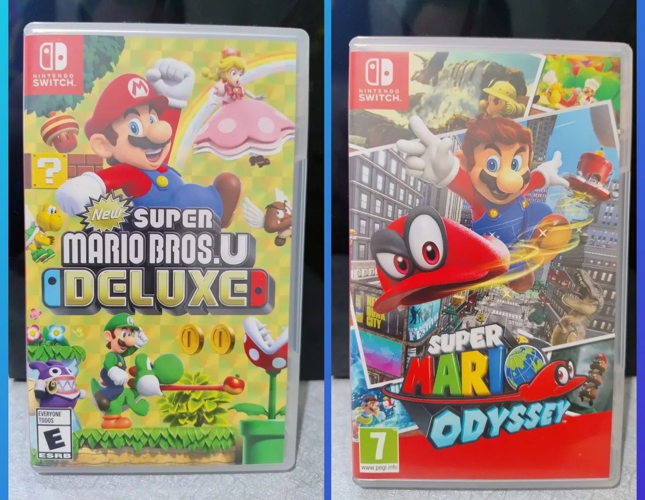 Super Mario U Deluxe e Super Mario Odyssey para Nintendo Switch