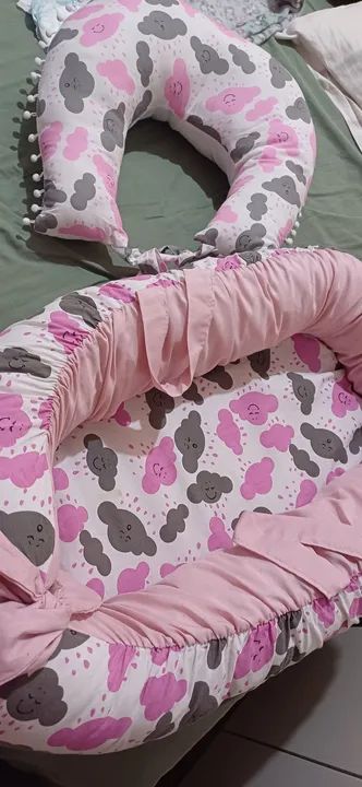 Ninho para bebê com almofada de amamentação - Foto 3