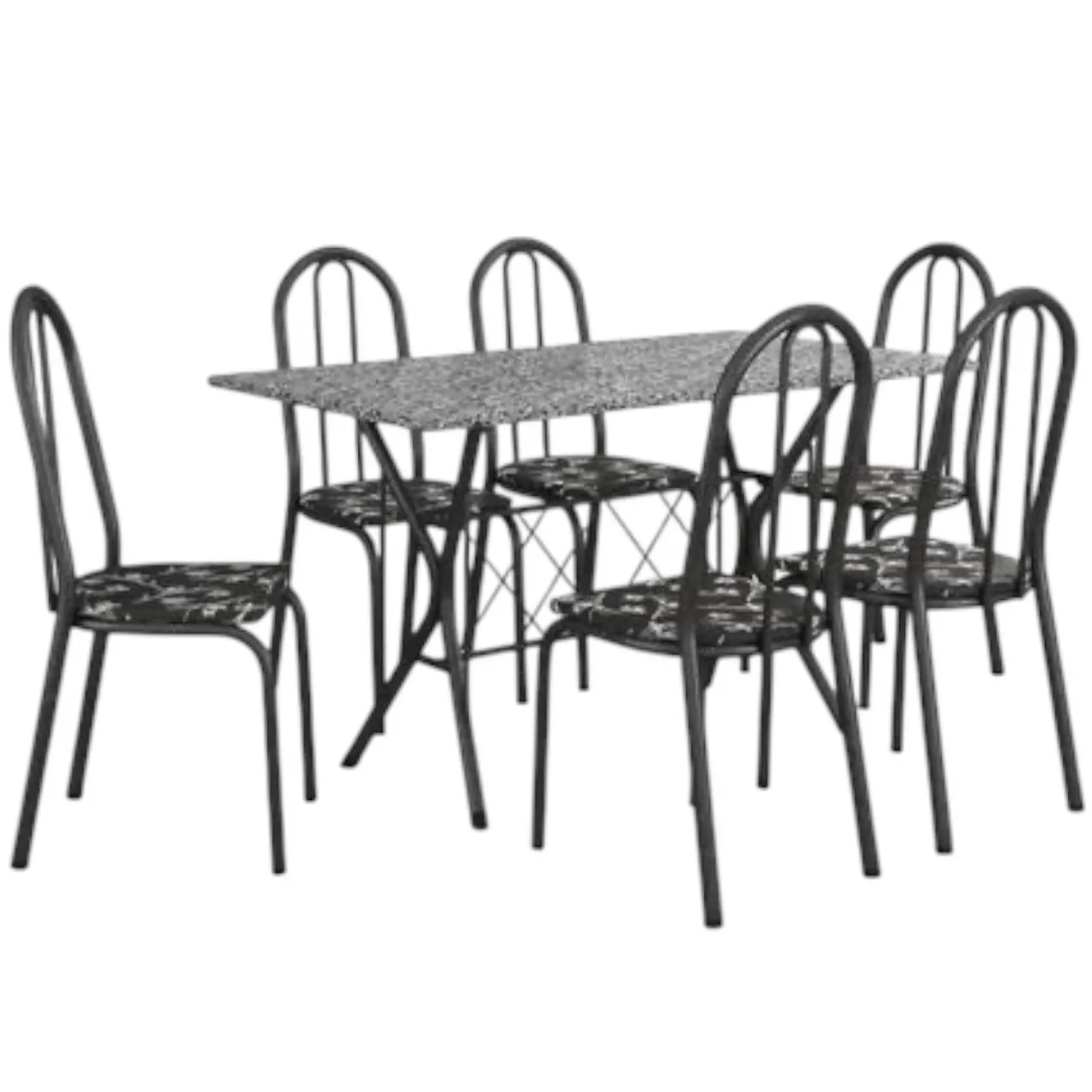 Conjunto de Mesa de Jantar com 6 Cadeiras