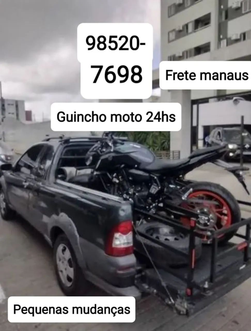Guincho moto suporte 24hs todos bairros de Manaus 