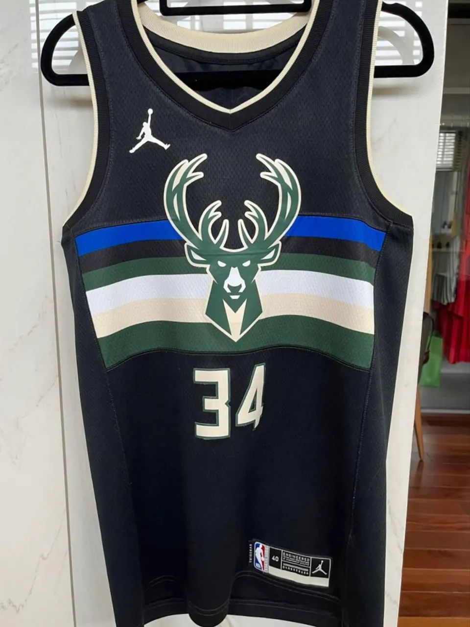 camisa basquete NBA milwaukee bucks