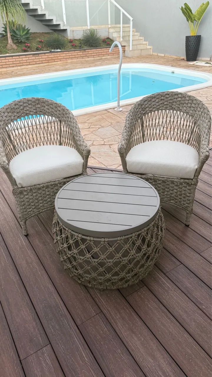 Poltrona de jardim externo corda nautica 890 cada