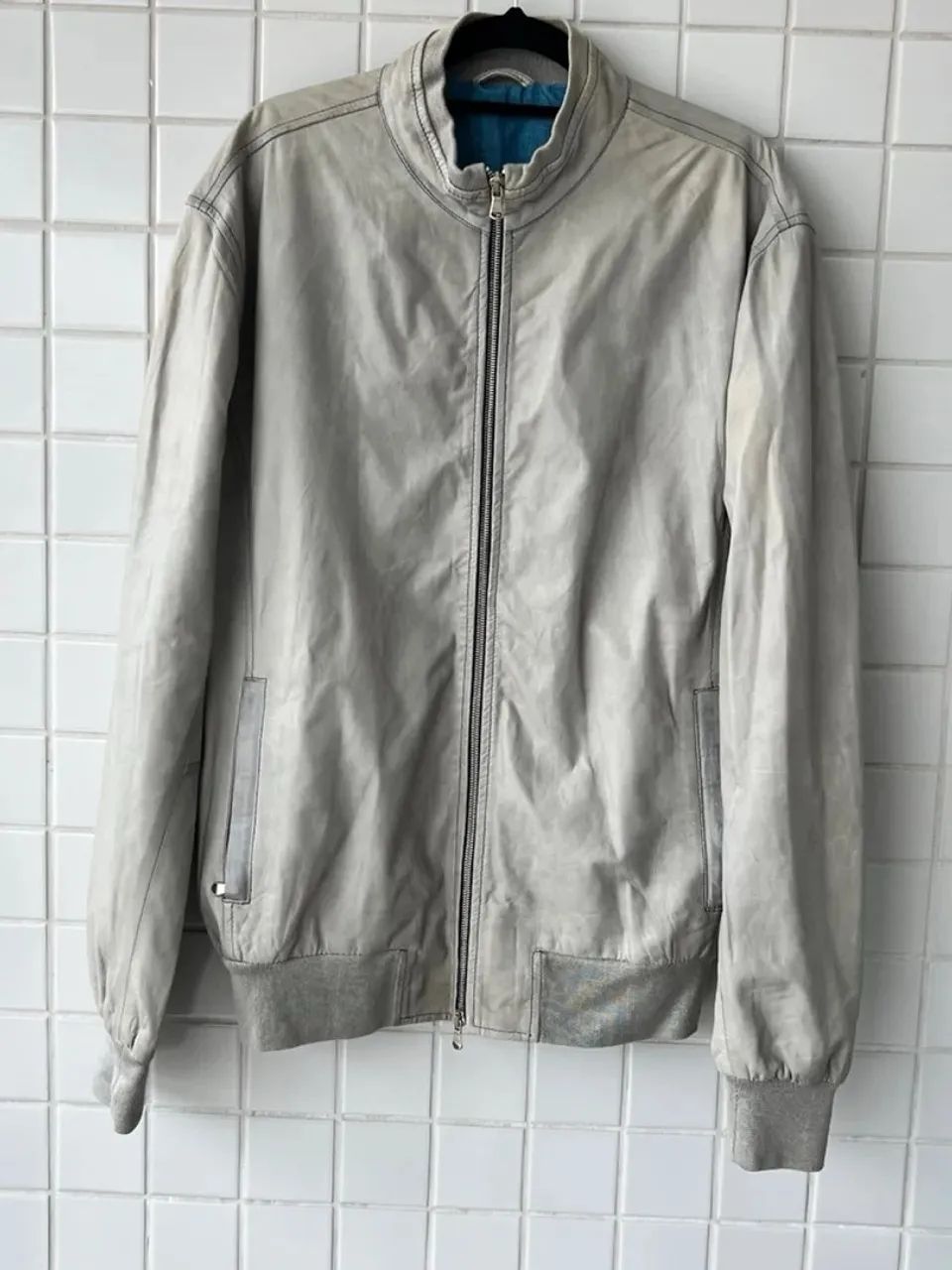 Jaqueta Bomber Casual Cinza Barba Napoli