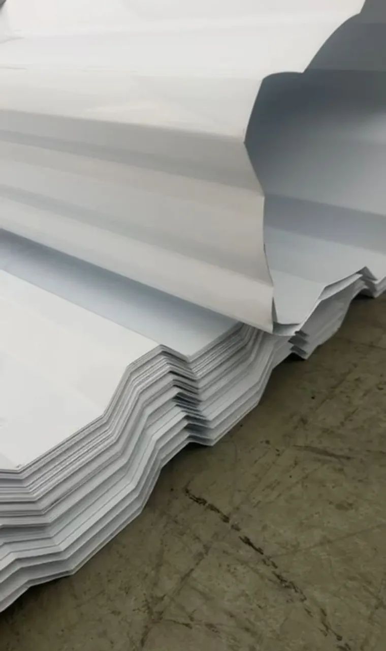 100 telhas trapézio de 6x1 em Alumínio na cor branca !! Nova - Foto 3