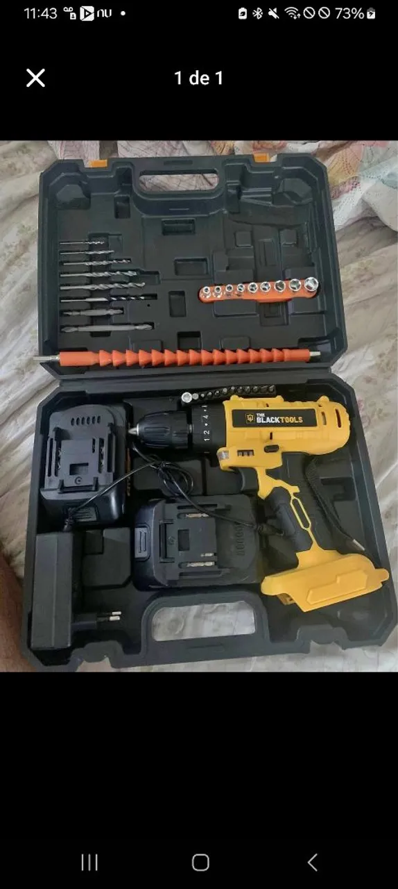 Parafusadeira Blacktools - 21v - 2 bateria