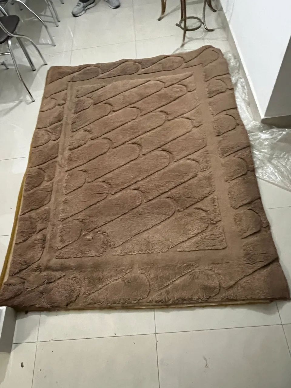 Tapete Retangular Marrom Tabacow Vintage