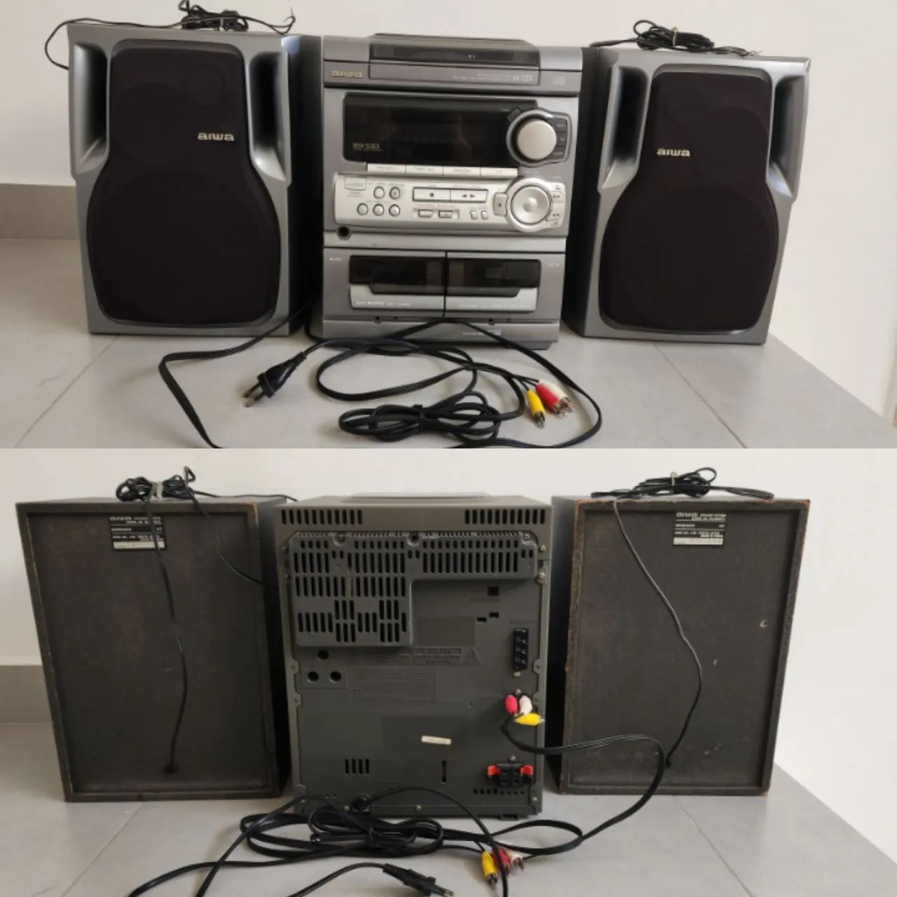 AIWA Compact Disc Stereo Cassette Receiver, Model ox- ns303lh,