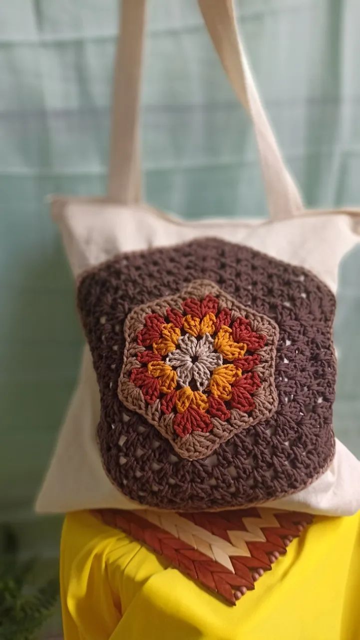 Bolsa original Ecobag Crochê  - Foto 4