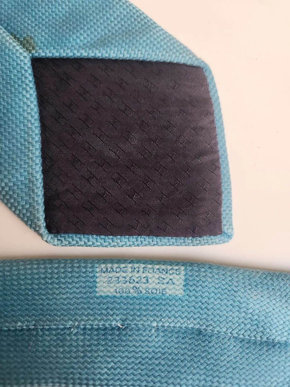 Gravata de seda hermes azul  - Foto 4