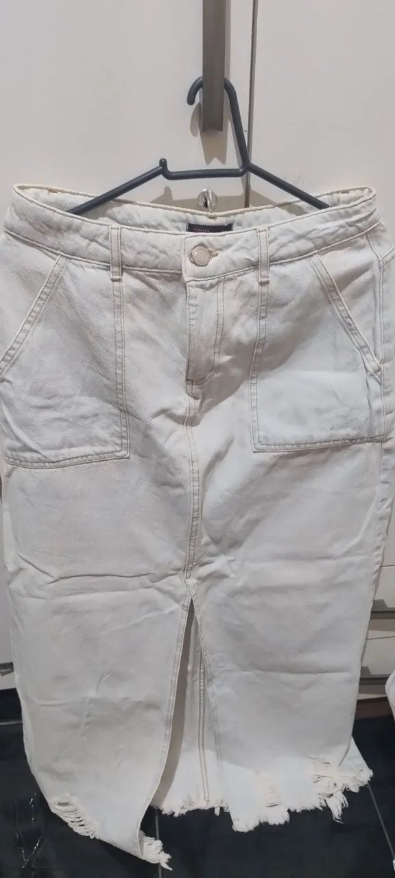 Saia jeans longa