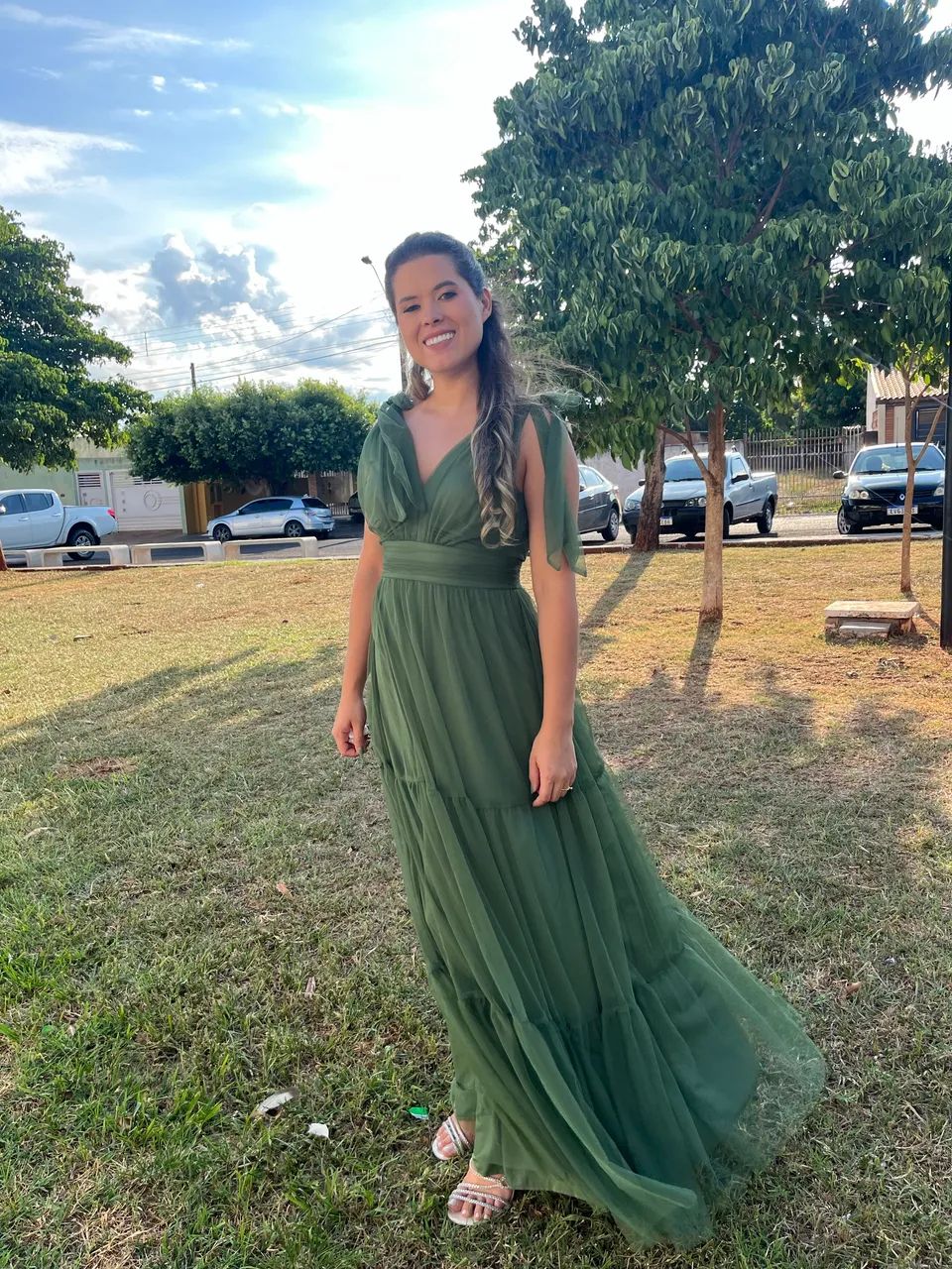 Vestido longo verde - Foto 3