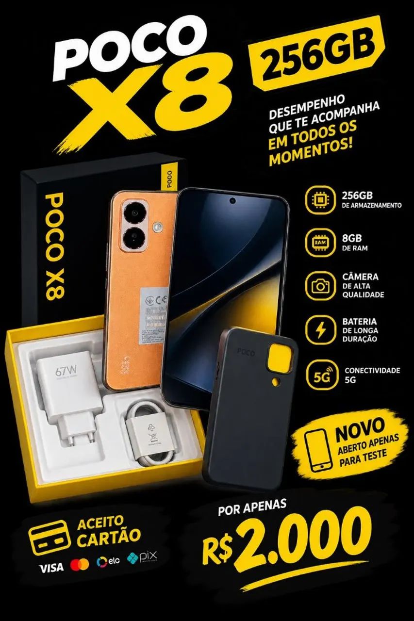 ? POCO X8 - NOVO, NA CAIXA!