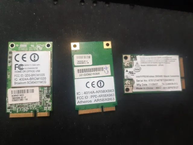 Placa de rede wireless de notebook antigo. Tenho 3 unidades