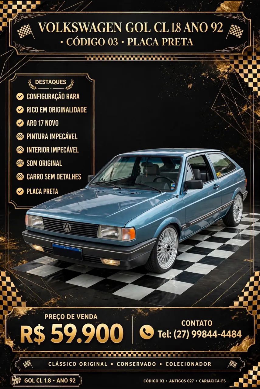 Volkswagen Gol Geração I CL 1.8 2P 1992