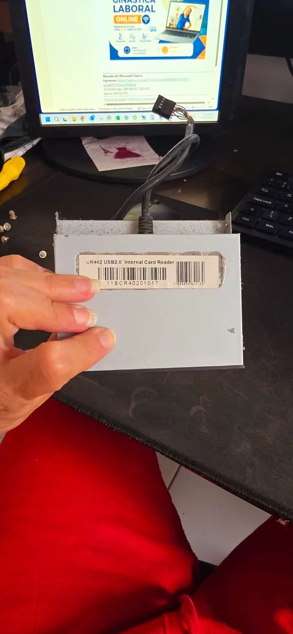 Leitor de cartão de memória e Usb interno PC - Foto 3