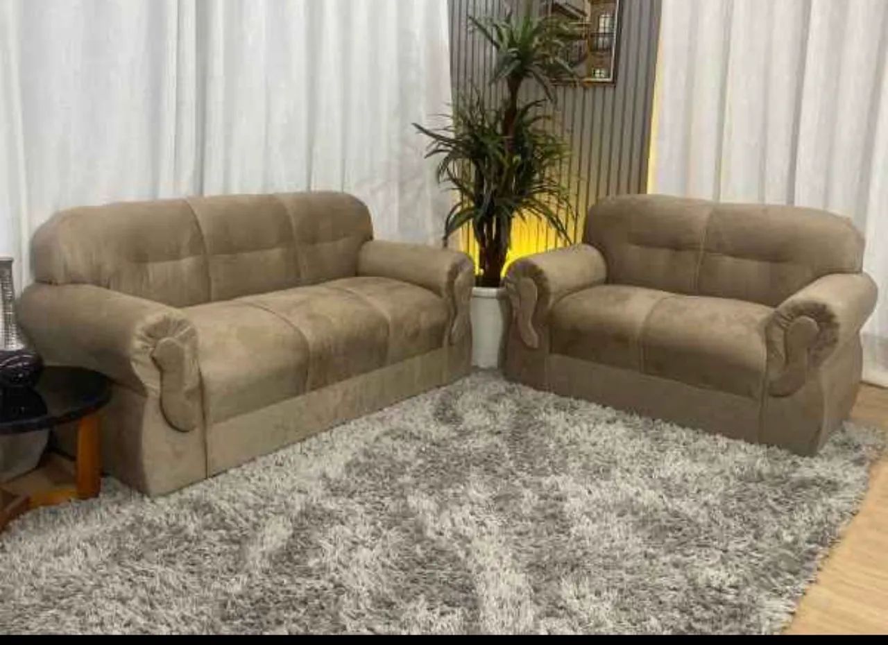 550,00 PROMOÇÃO- sofá conjunto Brasil - 3 e 2 lugares / sofá barato de fábrica - Foto 2