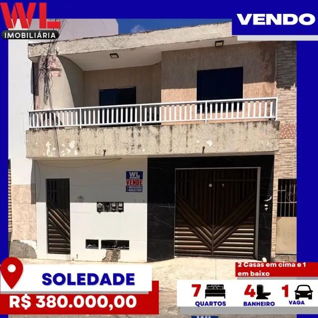 Vendo - casa no bairro Soledade - 3 casas