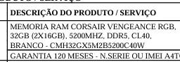 1 módulo de memória RAM DDR5 16GbB Vengeance 5200mhz (1 módulo ) - Foto 4