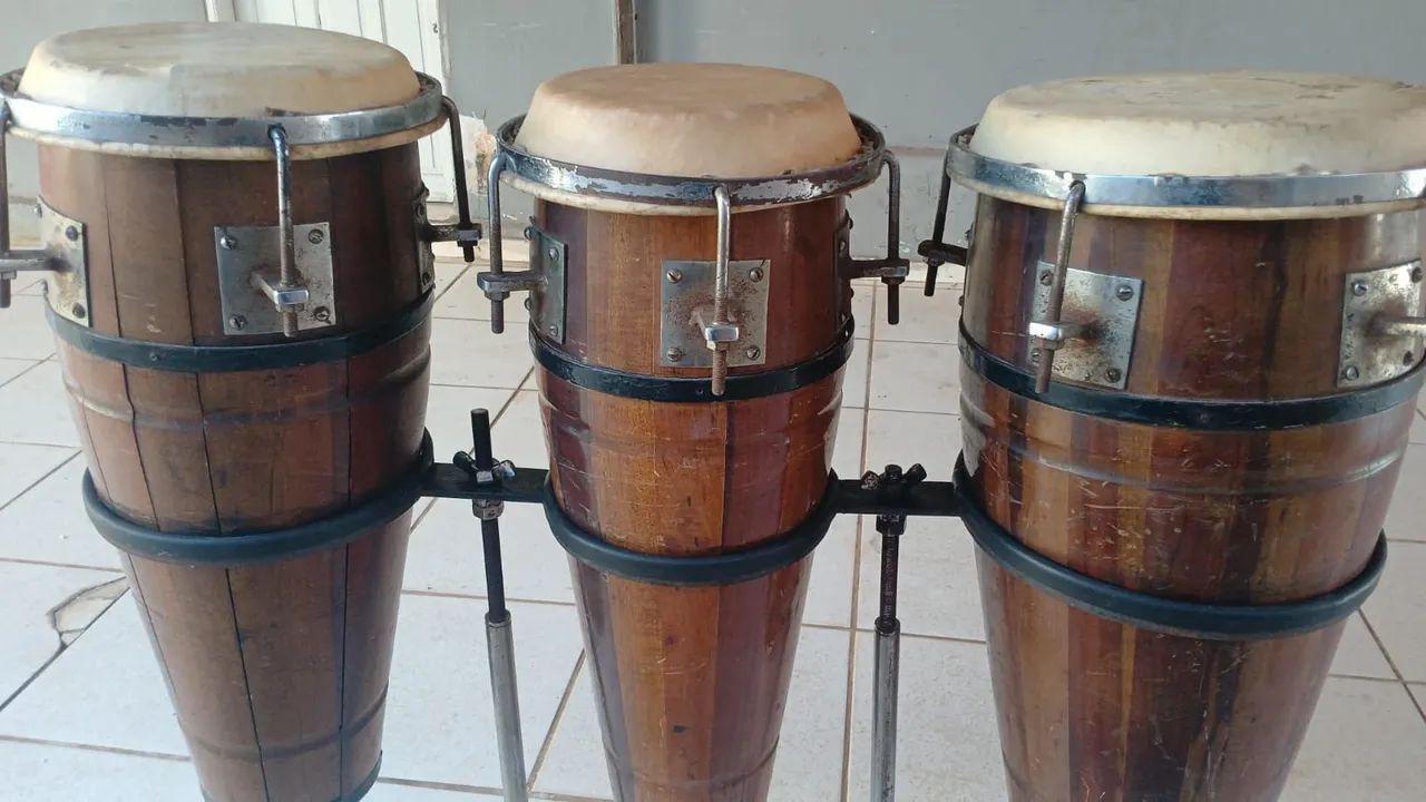 3 Congas de Madeira 