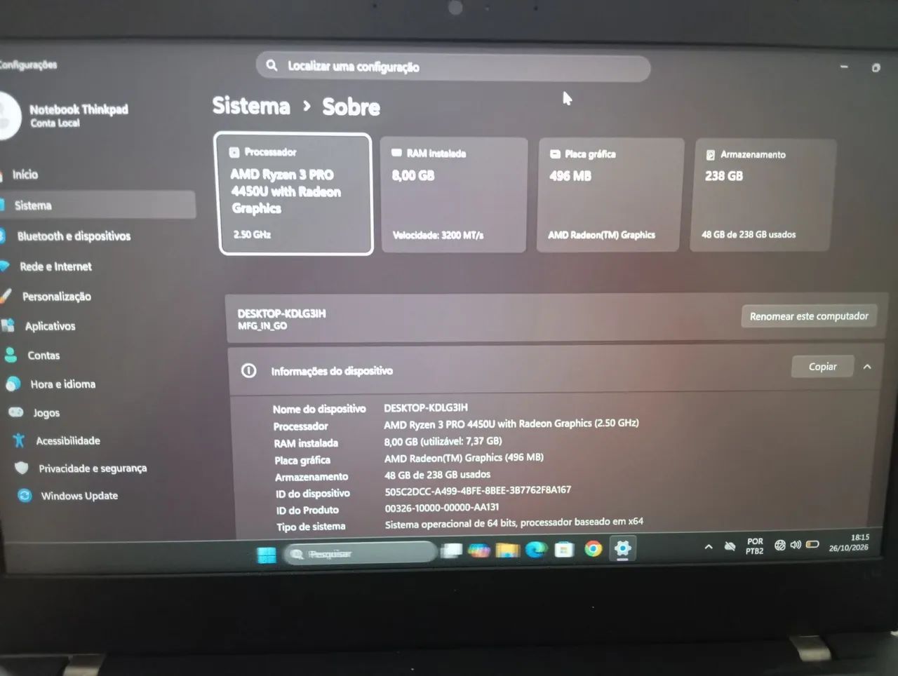 Notebook Lenovo L14  - Foto 2