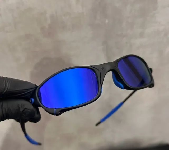Juliet Carbon neon blue + side blinder - Foto 2