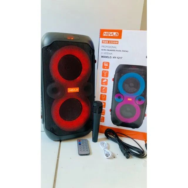 Caixa de Som Bluetooth Amplificada 3000W PMPO  2x 8 polegadas Alto Falantes - Foto 5