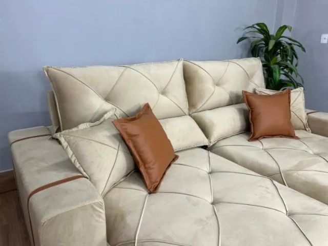 Sofá Retrátil e Reclinável Gran Bello 2.30m - Entrega Rápida  - Foto 3