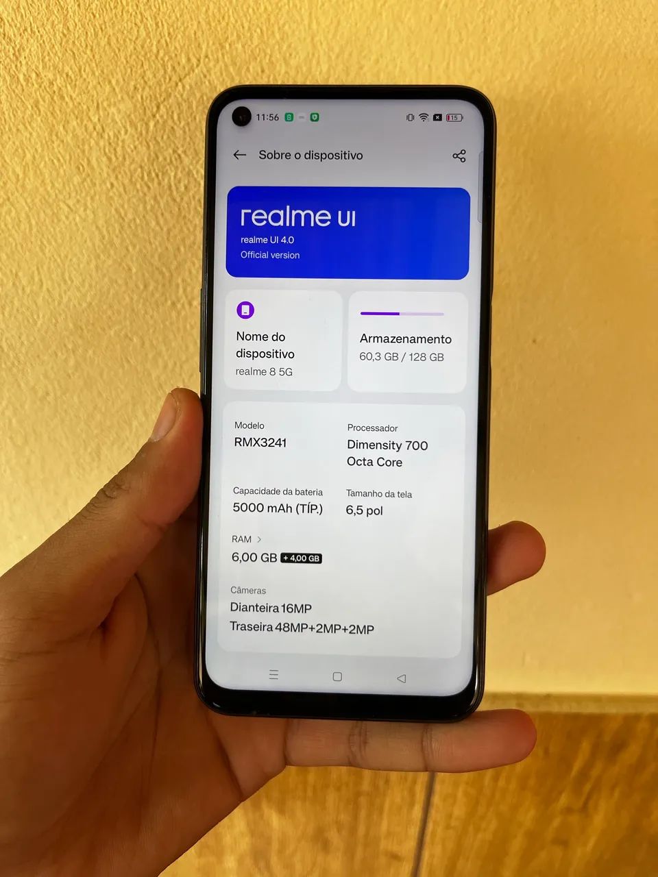 REALME 8 *Usado* PRODUTO EM ÓTIMO ESTADO!!! - Foto 3