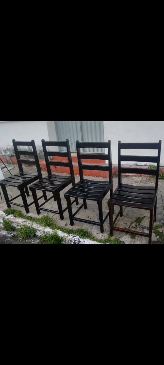 4  cadeiras de madeira ? maciça  - Foto 3