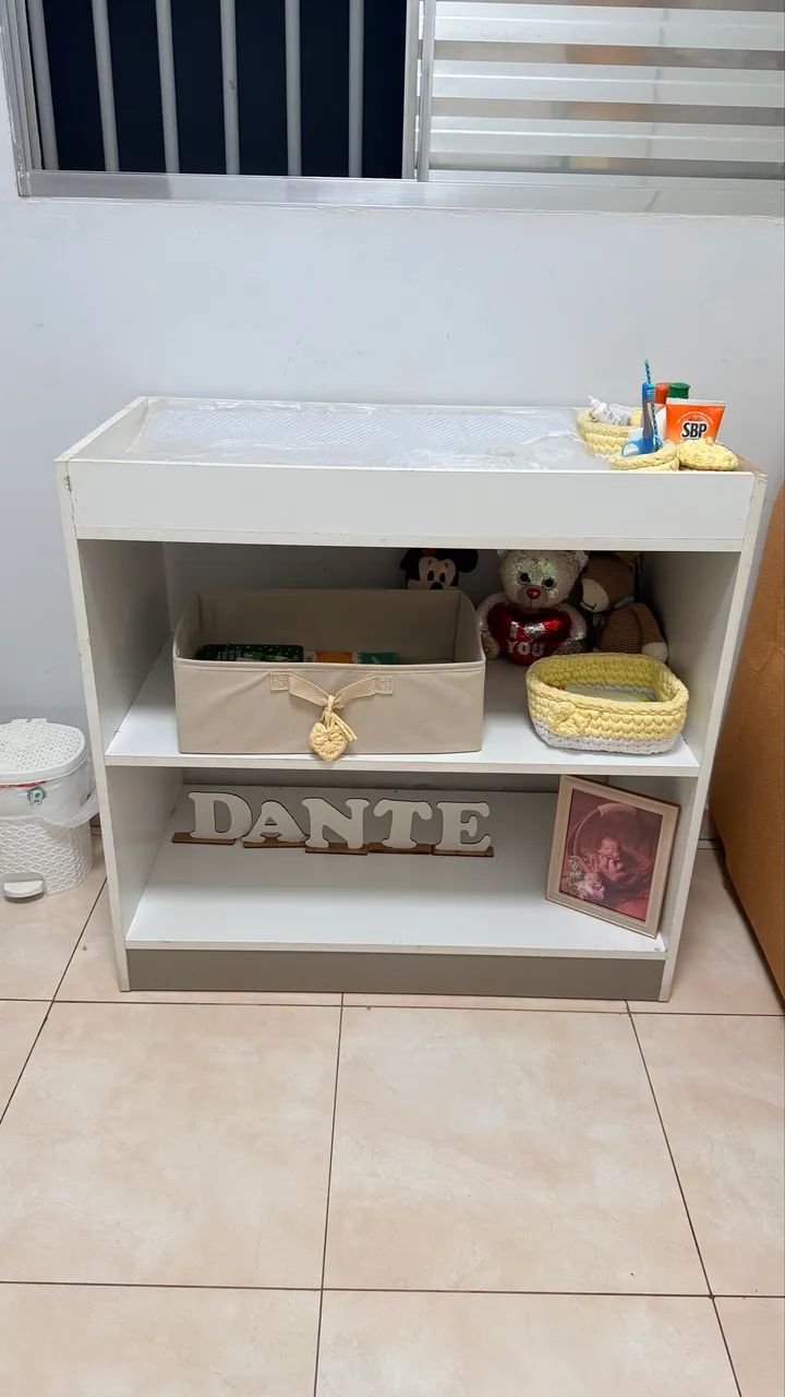 Trocador bebê MDF com colchão - Foto 2