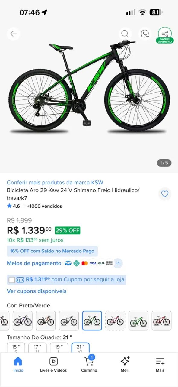 Bicicleta aro 29