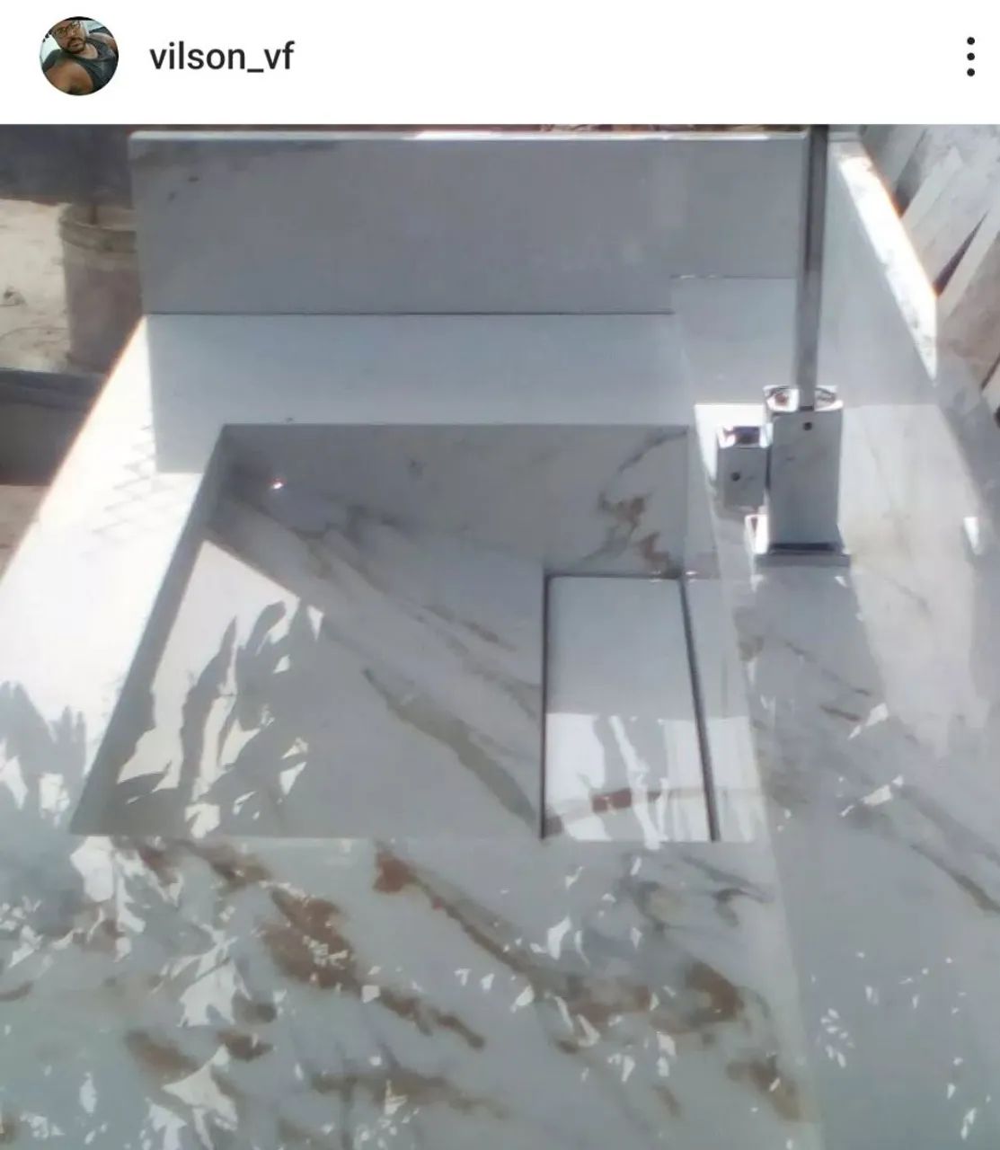 Lavatório em porcelanato 90x50 