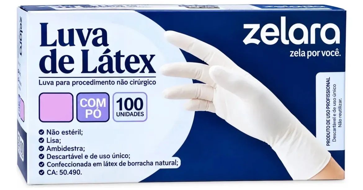 Luvas de latex M zelara - Foto 2