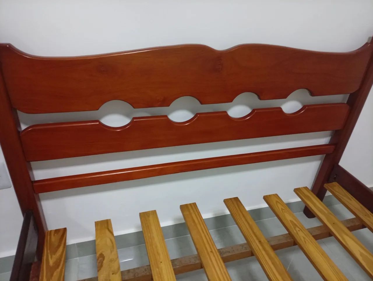 Cama de Casal em Madeira Maciça + Colchão<br> - Foto 3