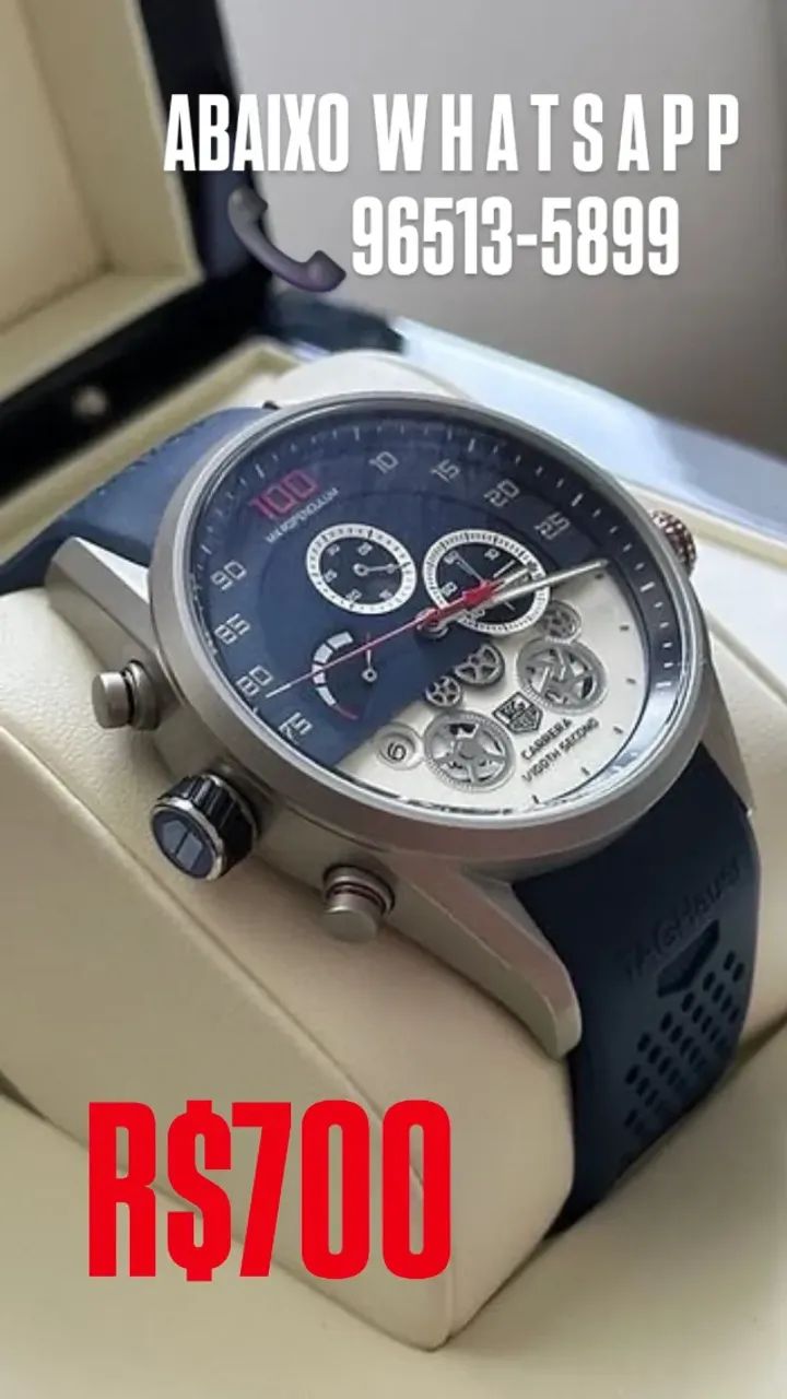 Relógio TAG HEUER CARRERA MIKRO PENDULUM PULSEIRA AZUL  - Foto 2