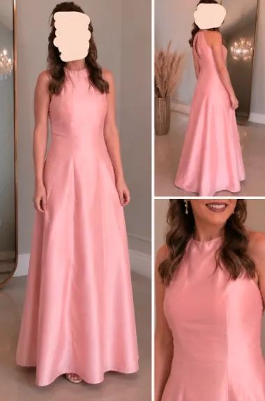 Vestido de festa salmão 