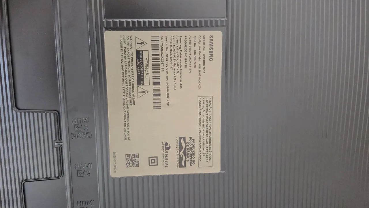 Smart TV Samsung Crystal 43 polegadas (Retirada de peças)