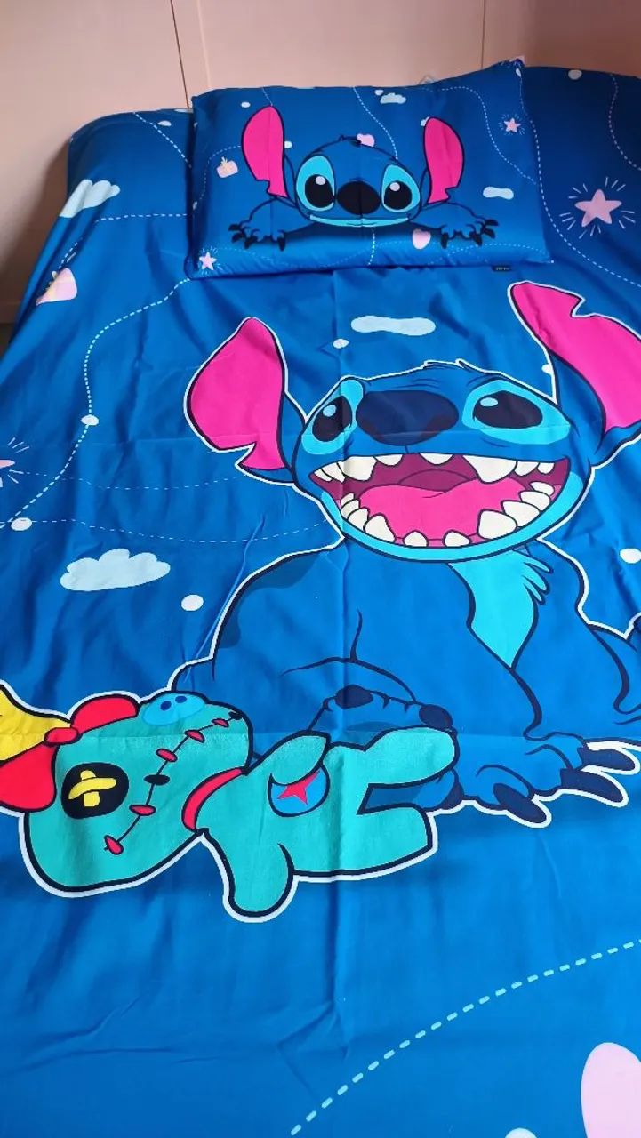 Jogo de Lençol solteiro Stitch  - Foto 3