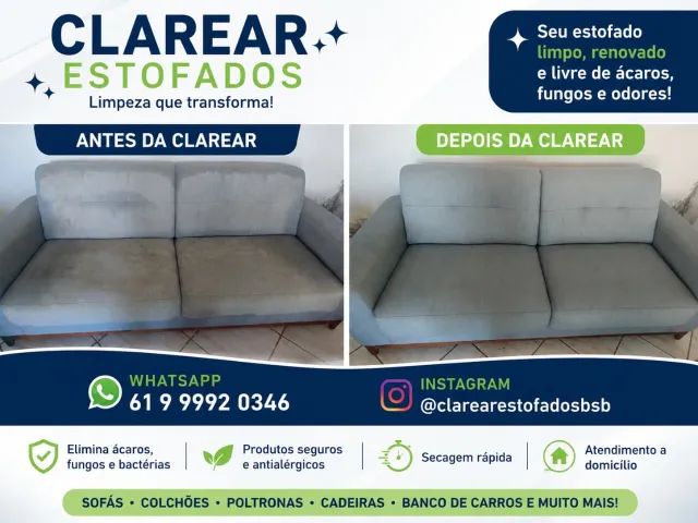 Limpeza  a Seco de Sofás e Bancos de Carros - Foto 5