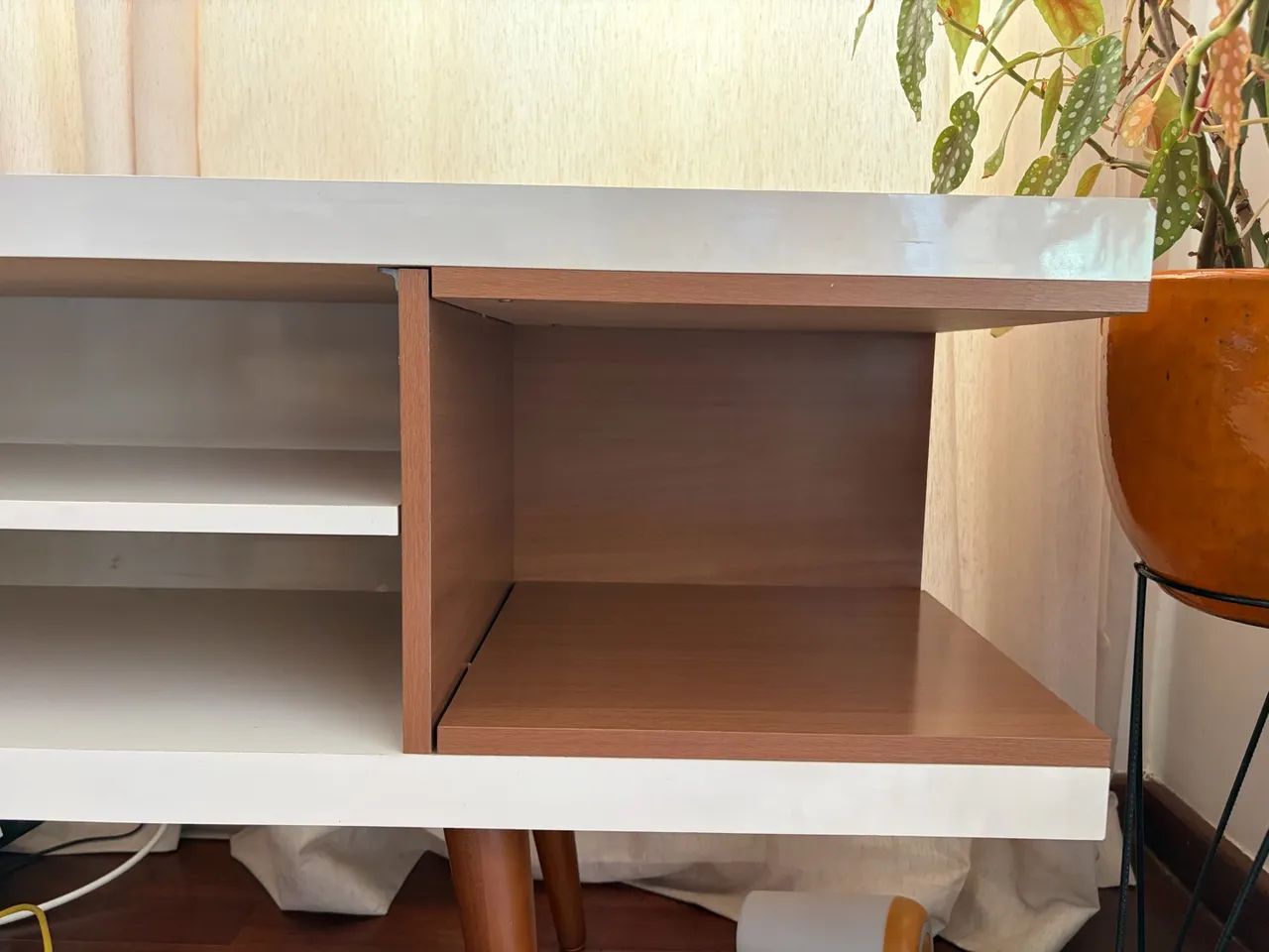 Rack MDF - Bege e Cinza  - Foto 3
