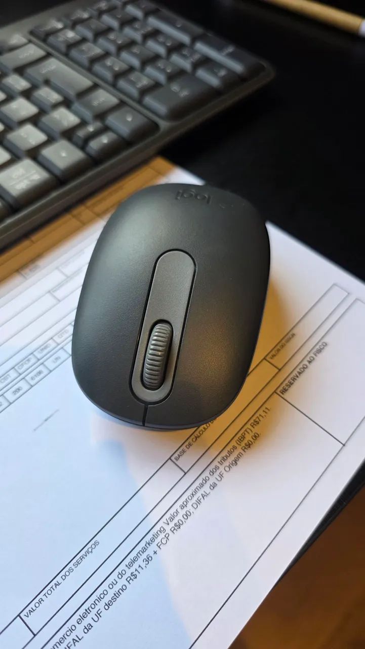Teclado e mouse Bluetooth (conecta direto sem receptor) logiteck mk250 seminovo com nota