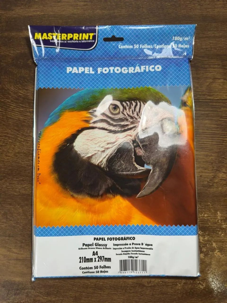 Papel fotográfico A4 glossy 180g masterprint branco