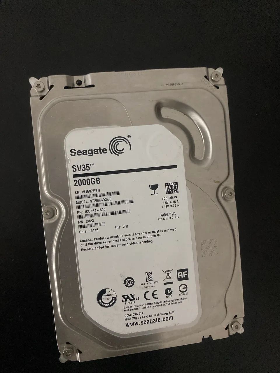Hd 2 Terá Seagate Em perfeitas Condições 